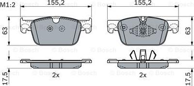 BOSCH 0 986 424 333 - Гальмівні колодки, дискові гальма autozip.com.ua