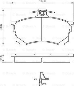 BOSCH 0 986 424 370 - Гальмівні колодки, дискові гальма autozip.com.ua