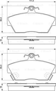 BOSCH 0 986 424 244 - Гальмівні колодки, дискові гальма autozip.com.ua