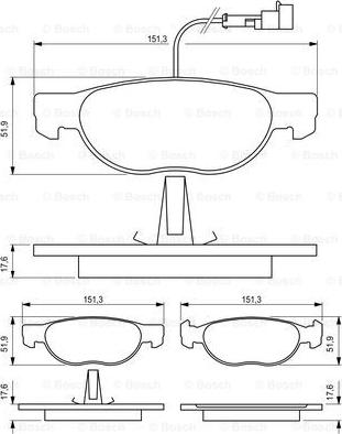 BOSCH 0 986 424 246 - Гальмівні колодки, дискові гальма autozip.com.ua