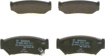 BOSCH 0 986 424 251 - Гальмівні колодки, дискові гальма autozip.com.ua