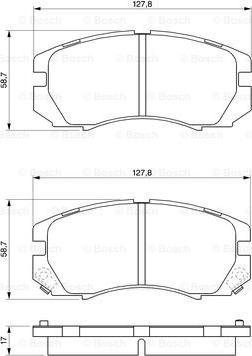 BOSCH 0 986 424 211 - Гальмівні колодки, дискові гальма autozip.com.ua