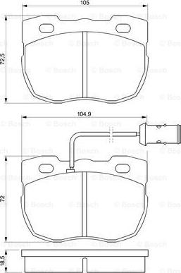 BOSCH 0 986 424 287 - Гальмівні колодки, дискові гальма autozip.com.ua