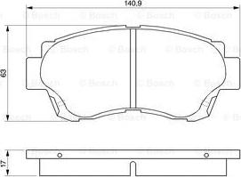 BOSCH 0 986 424 232 - Гальмівні колодки, дискові гальма autozip.com.ua