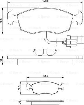 BOSCH 0 986 424 237 - Гальмівні колодки, дискові гальма autozip.com.ua