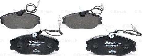 BOSCH 0 986 424 223 - Гальмівні колодки, дискові гальма autozip.com.ua