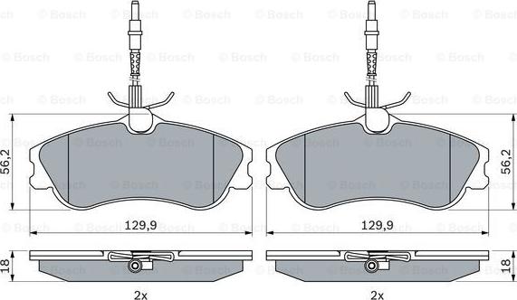 BOSCH 0 986 424 223 - Гальмівні колодки, дискові гальма autozip.com.ua