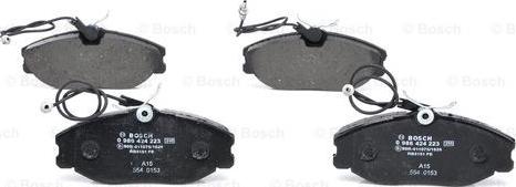 BOSCH 0 986 424 223 - Гальмівні колодки, дискові гальма autozip.com.ua