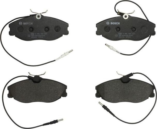 BOSCH 0 986 424 223 - Гальмівні колодки, дискові гальма autozip.com.ua