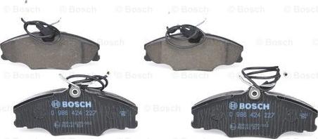 BOSCH 0 986 424 227 - Гальмівні колодки, дискові гальма autozip.com.ua