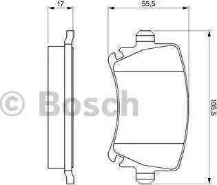 BOSCH 0 986 424 796 - Гальмівні колодки, дискові гальма autozip.com.ua