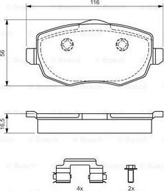 BOSCH 0 986 424 793 - Гальмівні колодки, дискові гальма autozip.com.ua