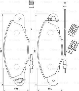 BOSCH 0 986 424 746 - Гальмівні колодки, дискові гальма autozip.com.ua