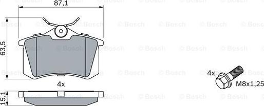 BOSCH 0 986 424 751 - Гальмівні колодки, дискові гальма autozip.com.ua