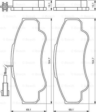 BOSCH 0 986 424 769 - Гальмівні колодки, дискові гальма autozip.com.ua