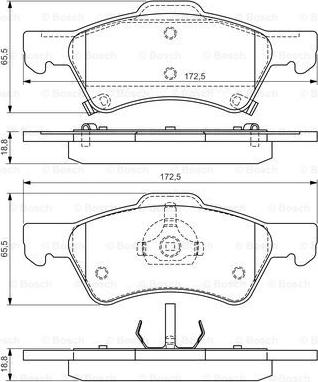 BOSCH 0 986 424 765 - Гальмівні колодки, дискові гальма autozip.com.ua