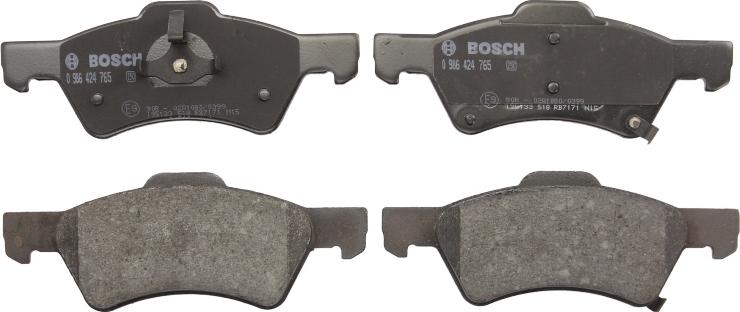 BOSCH 0 986 424 765 - Гальмівні колодки, дискові гальма autozip.com.ua