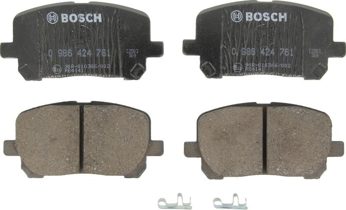 BOSCH 0 986 424 761 - Гальмівні колодки, дискові гальма autozip.com.ua