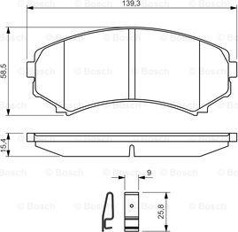 BOSCH 0 986 424 709 - Гальмівні колодки, дискові гальма autozip.com.ua