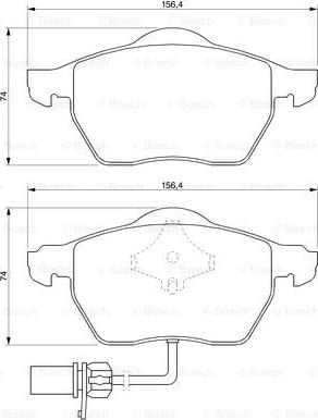 BOSCH 0 986 424 706 - Гальмівні колодки, дискові гальма autozip.com.ua