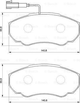 BOSCH 0 986 424 703 - Гальмівні колодки, дискові гальма autozip.com.ua