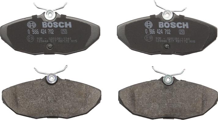 BOSCH 0 986 424 702 - Гальмівні колодки, дискові гальма autozip.com.ua