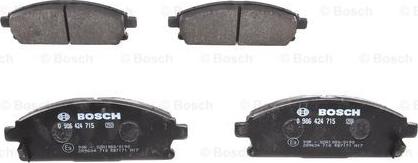 BOSCH 0 986 424 715 - Гальмівні колодки, дискові гальма autozip.com.ua