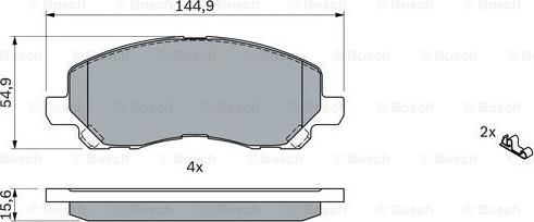 BOSCH 0 986 424 716 - Гальмівні колодки, дискові гальма autozip.com.ua