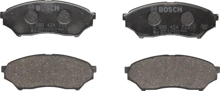BOSCH 0 986 424 713 - Гальмівні колодки, дискові гальма autozip.com.ua