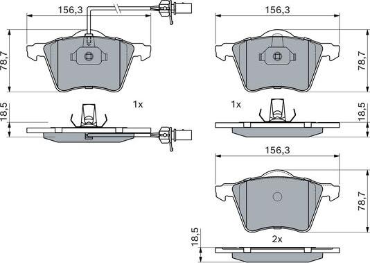 BOSCH 0 986 424 780 - Гальмівні колодки, дискові гальма autozip.com.ua