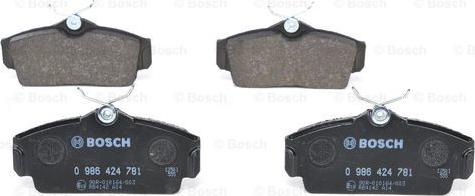 BOSCH 0 986 424 781 - Гальмівні колодки, дискові гальма autozip.com.ua