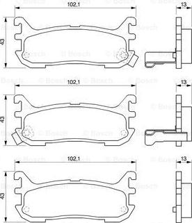 BOSCH 0 986 424 782 - Гальмівні колодки, дискові гальма autozip.com.ua