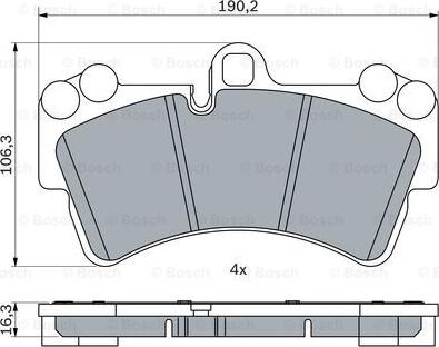 BOSCH 0 986 424 739 - Гальмівні колодки, дискові гальма autozip.com.ua