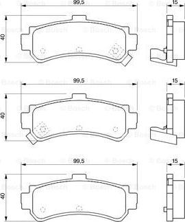 BOSCH 0 986 424 734 - Гальмівні колодки, дискові гальма autozip.com.ua