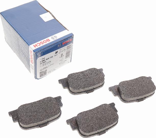 BOSCH 0 986 424 730 - Гальмівні колодки, дискові гальма autozip.com.ua