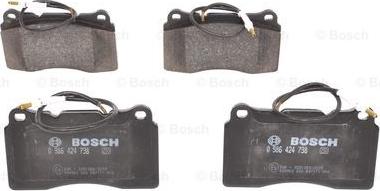 BOSCH 0 986 424 738 - Гальмівні колодки, дискові гальма autozip.com.ua