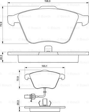 BOSCH 0 986 424 779 - Гальмівні колодки, дискові гальма autozip.com.ua