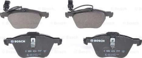 BOSCH 0 986 424 777 - Гальмівні колодки, дискові гальма autozip.com.ua