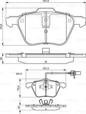 BOSCH 0 986 424 777 - Гальмівні колодки, дискові гальма autozip.com.ua