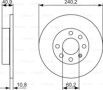 BOSCH 0 986 479 959 - Гальмівний диск autozip.com.ua