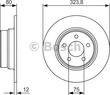 BOSCH 0 986 479 954 - Гальмівний диск autozip.com.ua