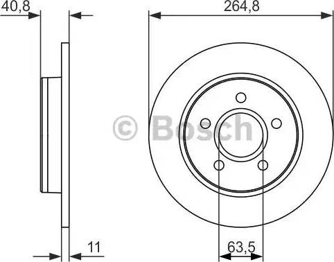 BOSCH 0 986 479 955 - Гальмівний диск autozip.com.ua