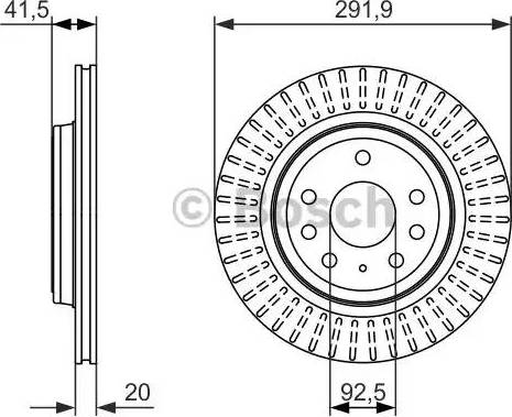 BOSCH 0 986 479 950 - Гальмівний диск autozip.com.ua