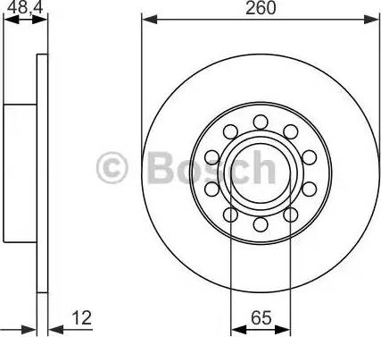 BOSCH 0 986 479 952 - Гальмівний диск autozip.com.ua