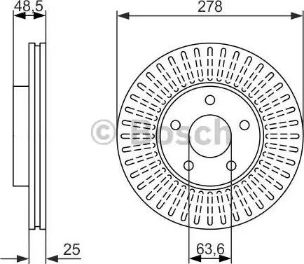 BOSCH 0 986 479 957 - Гальмівний диск autozip.com.ua