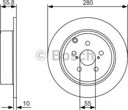 BOSCH 0 986 479 969 - Гальмівний диск autozip.com.ua