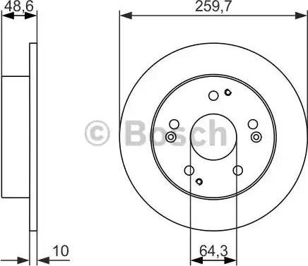 BOSCH 0 986 479 964 - Гальмівний диск autozip.com.ua