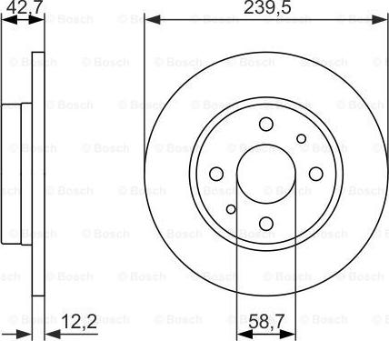 BOSCH 0 986 479 905 - Гальмівний диск autozip.com.ua