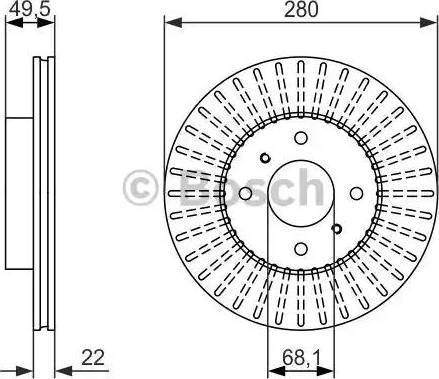 BOSCH 0 986 479 900 - Гальмівний диск autozip.com.ua