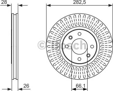 BOSCH 0 986 479 908 - Гальмівний диск autozip.com.ua